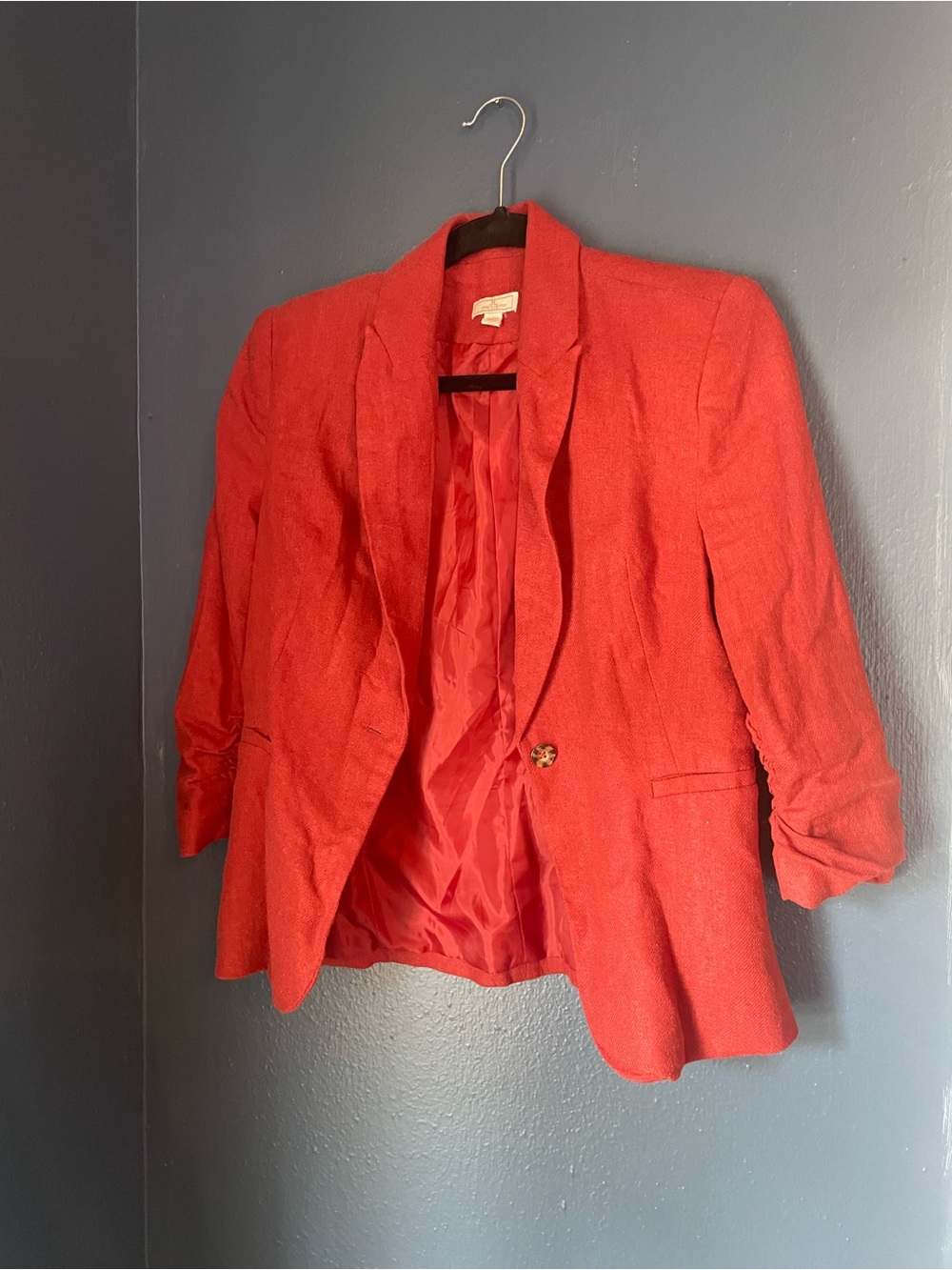 Jules & Leopold Rust Single-Button Blazer
